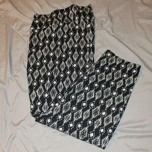 Torrid Black and White Patterned Pants